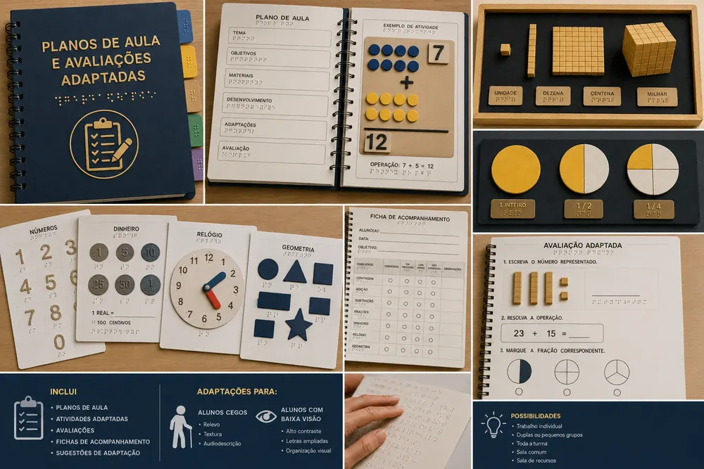 Planos de aula e avaliações adaptadas